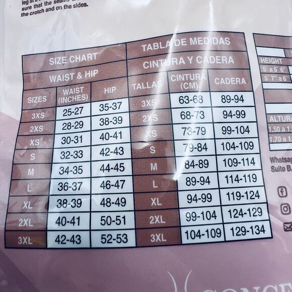 SHAPE CONCEPT 003 Butt Lifter Shorts High-Compression Girdle Short Beige Size M - Picture 6 of 9